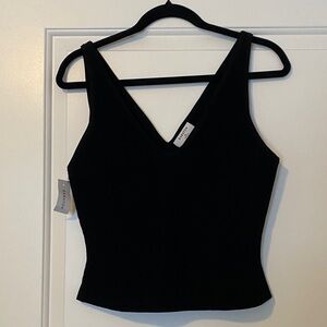 Babaton Black Ribbed Camisole